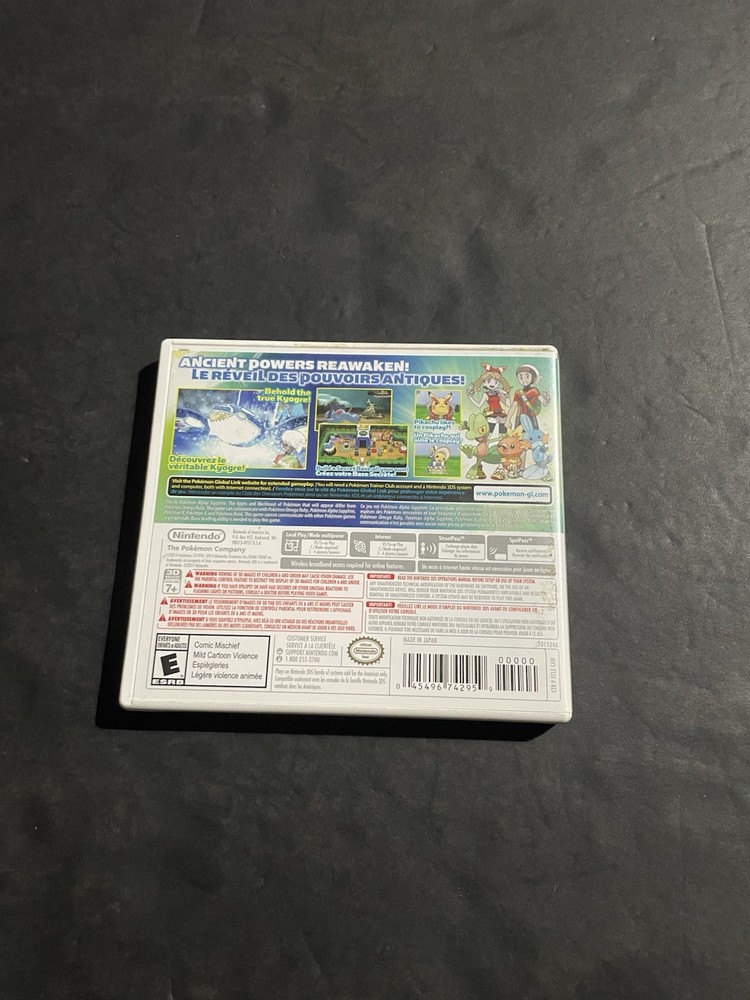 pokemon alpha sapphire 3ds Case only