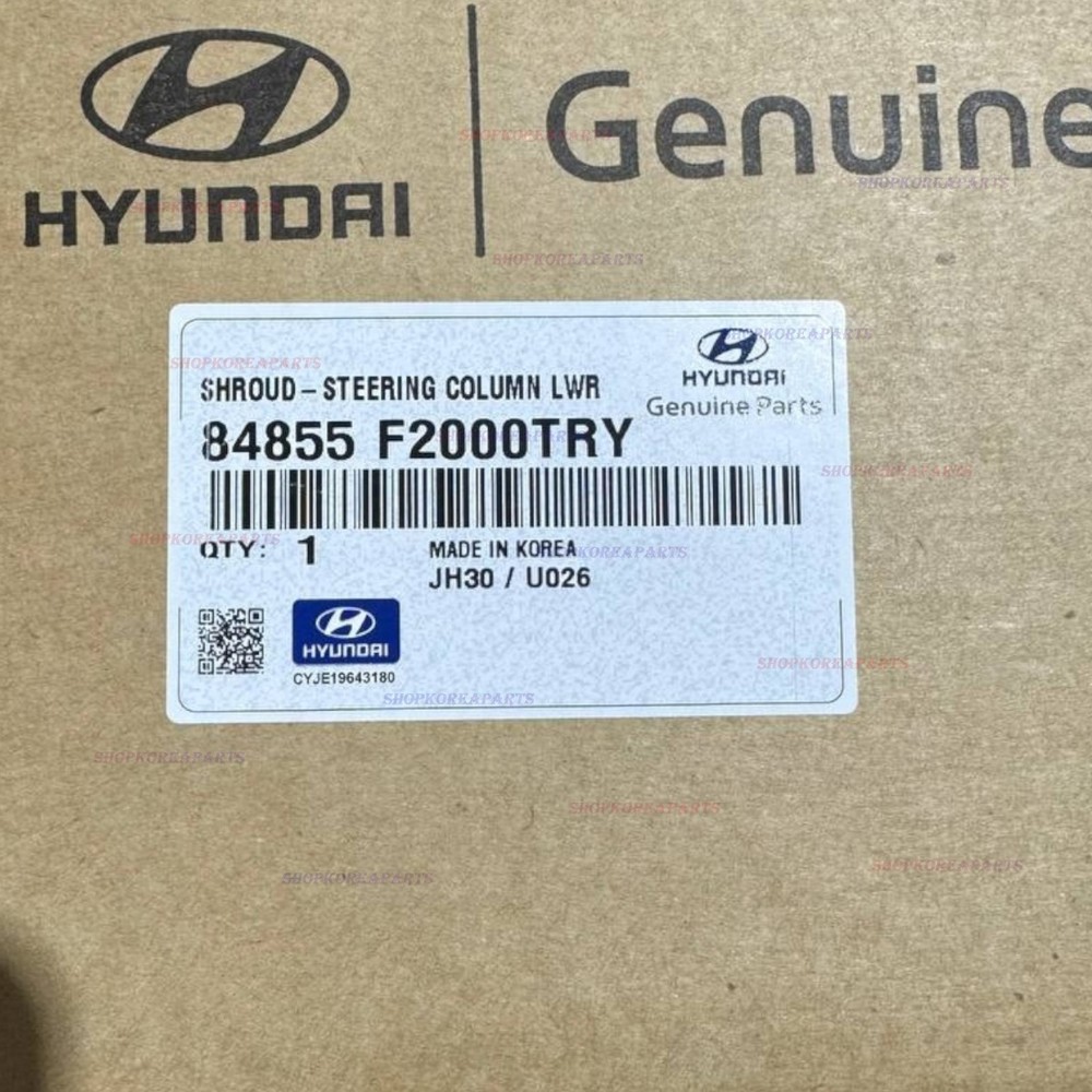 Genuine OEM Lower Steering Column Shroud Black w/o Button Start 2017-20 Elantra