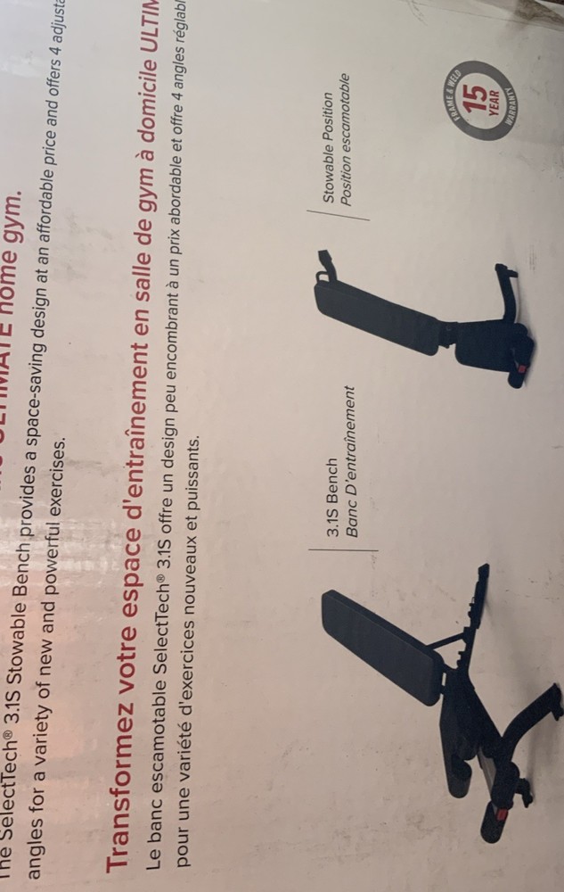 ➿ BOWFLEX select tech 3.1s Bench 100924 Black 🆕 Distressed Box