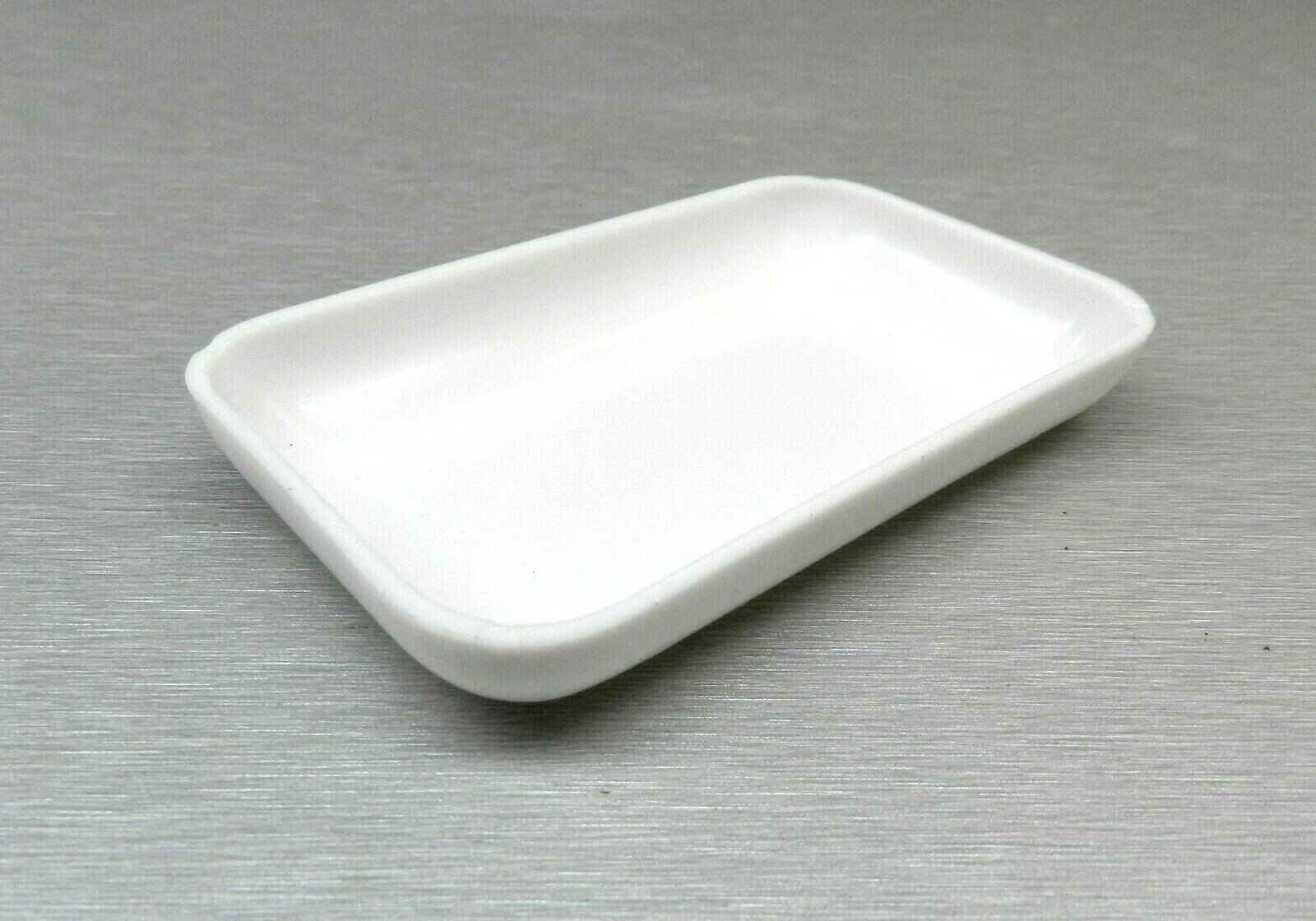 Sorting Tray White Plastic for Beads Gemstones Open Tray Rectangle 4" x 2-1/2"