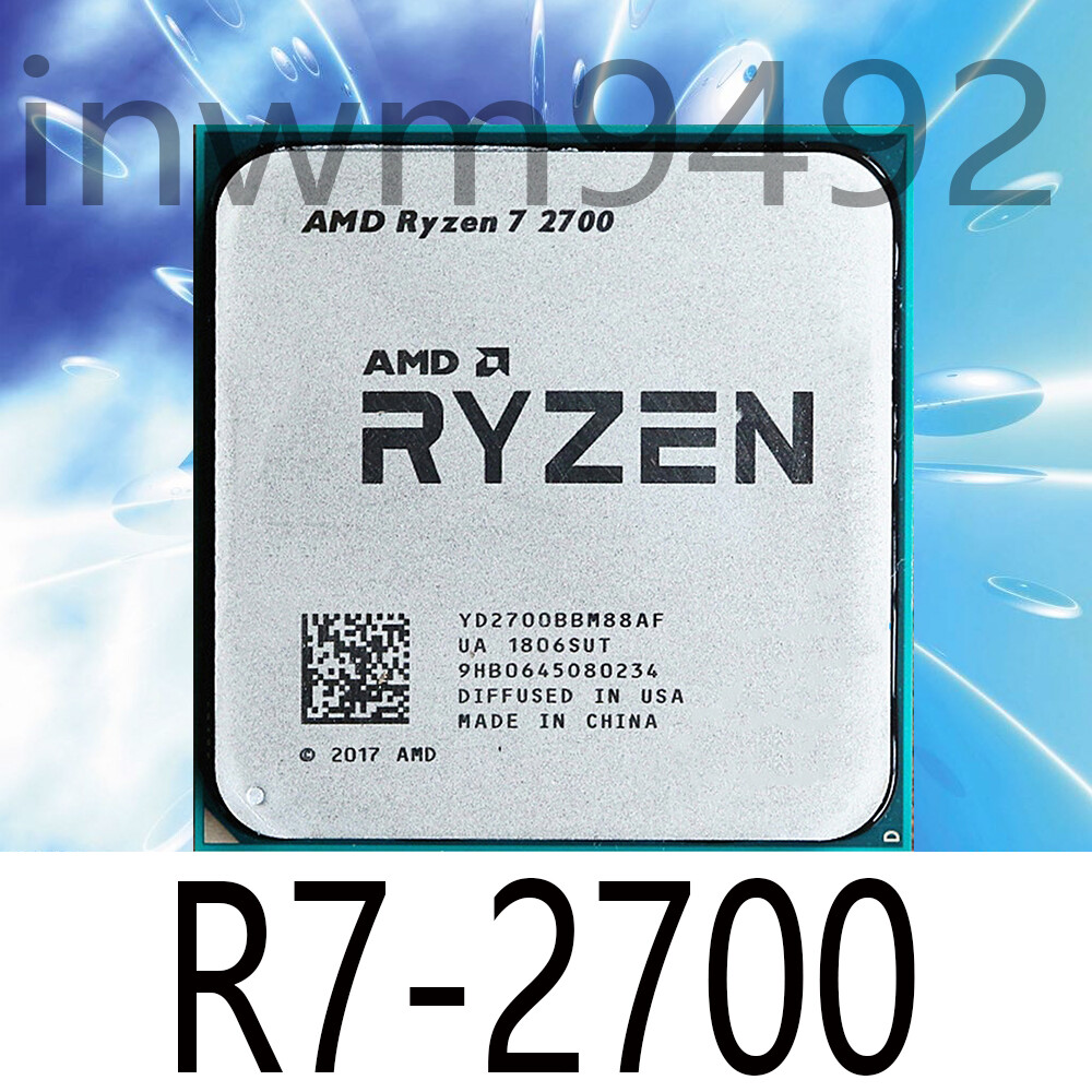 AMD Ryzen 7 2700 R7-2700 CPU Processor-3.2 GHz 8-Core 16-Thread 16M Socket AM4