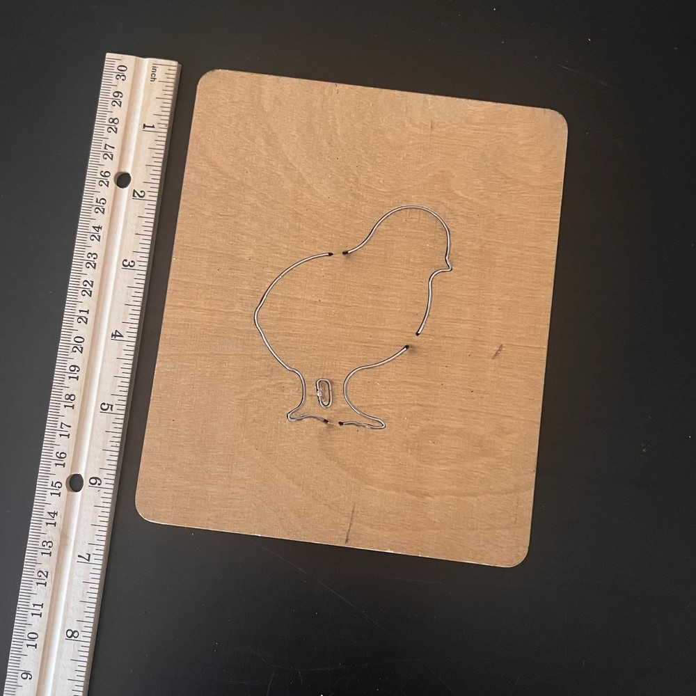 Ellison Accucut Wood Die Small Chick Farm Easter Spring