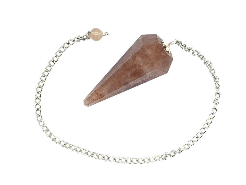 Strawberry Quartz Dowsing Crystal Pendulum
