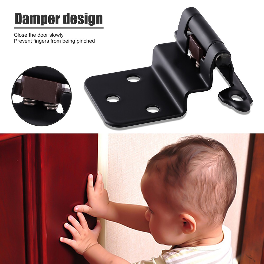 Kitchen Door Cabinet Hinges Self Closing 3/8" Offset Inset Face Mount Self Close