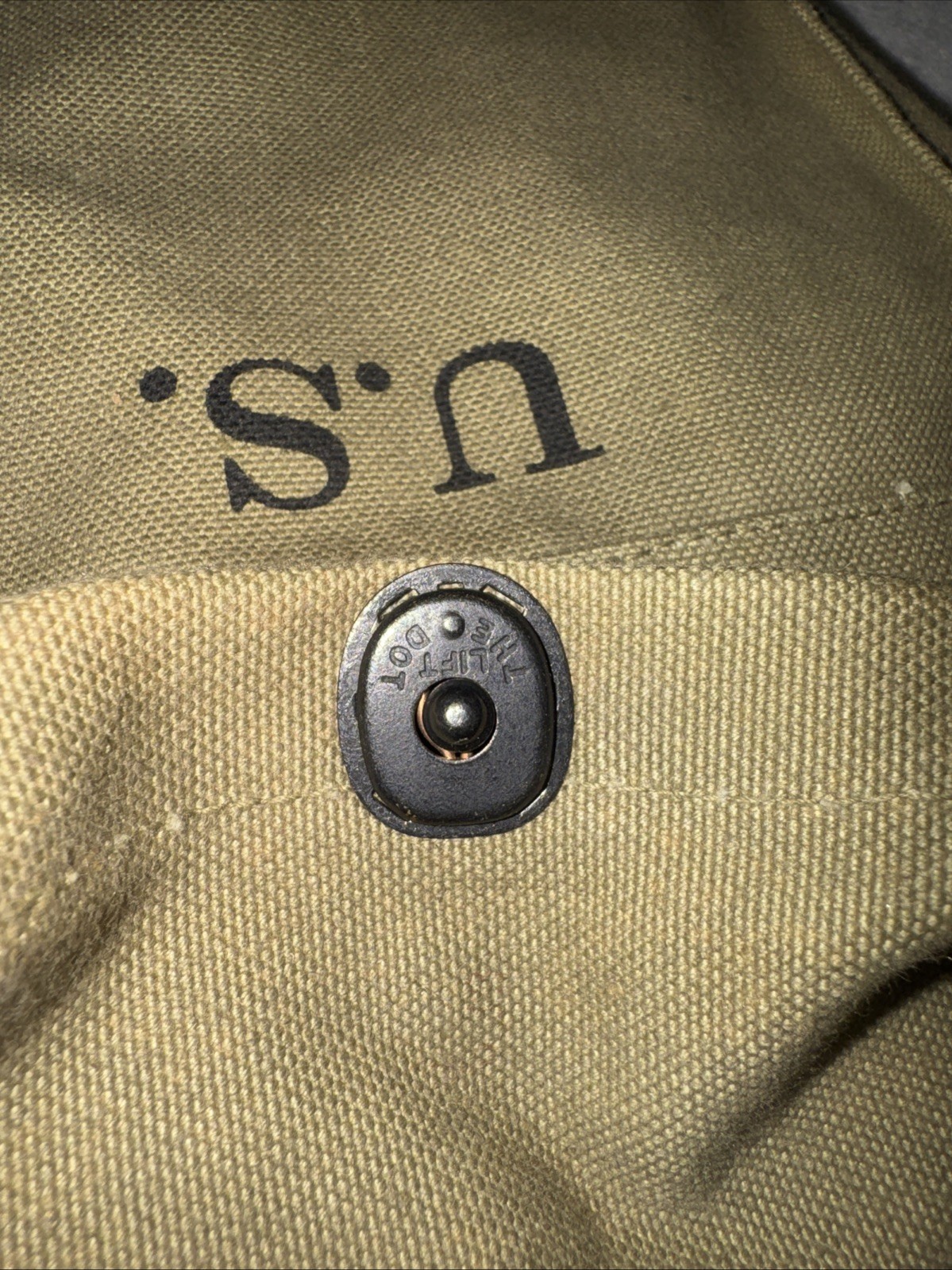 Vintage 1942 Dated WWII US ARMY TOMPSON 30RD .45 STICK MAGAZINE AMMO CARRY BAG