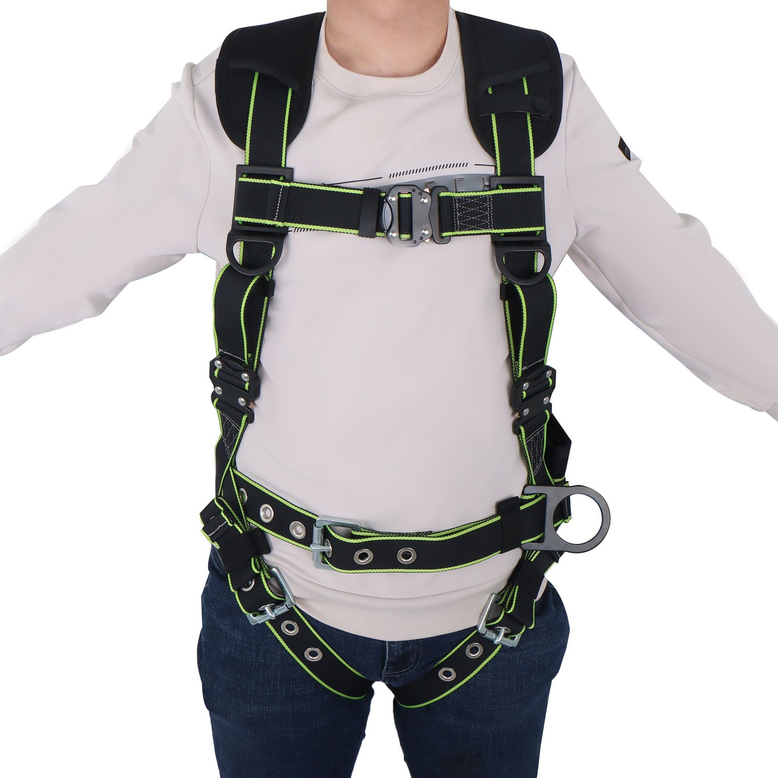 Fall Protection Full-Body Premium Safety Harness 5 points (S – XL) D-Rings
