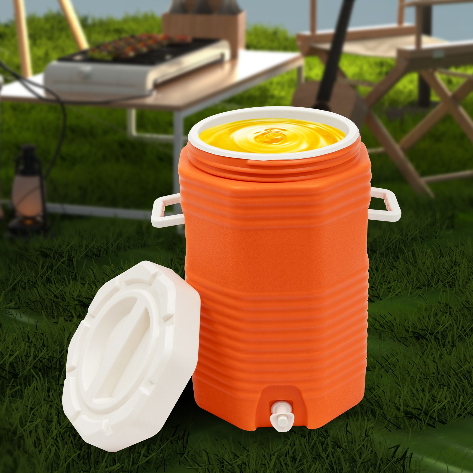 16L Insulated Drink Cooler Portable Beverage Insulation Barrel PU Capacity 100kg