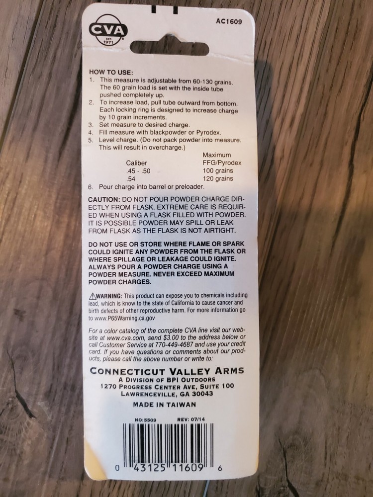 CVA Muzzleloader Trophy Powder Measure Reloading