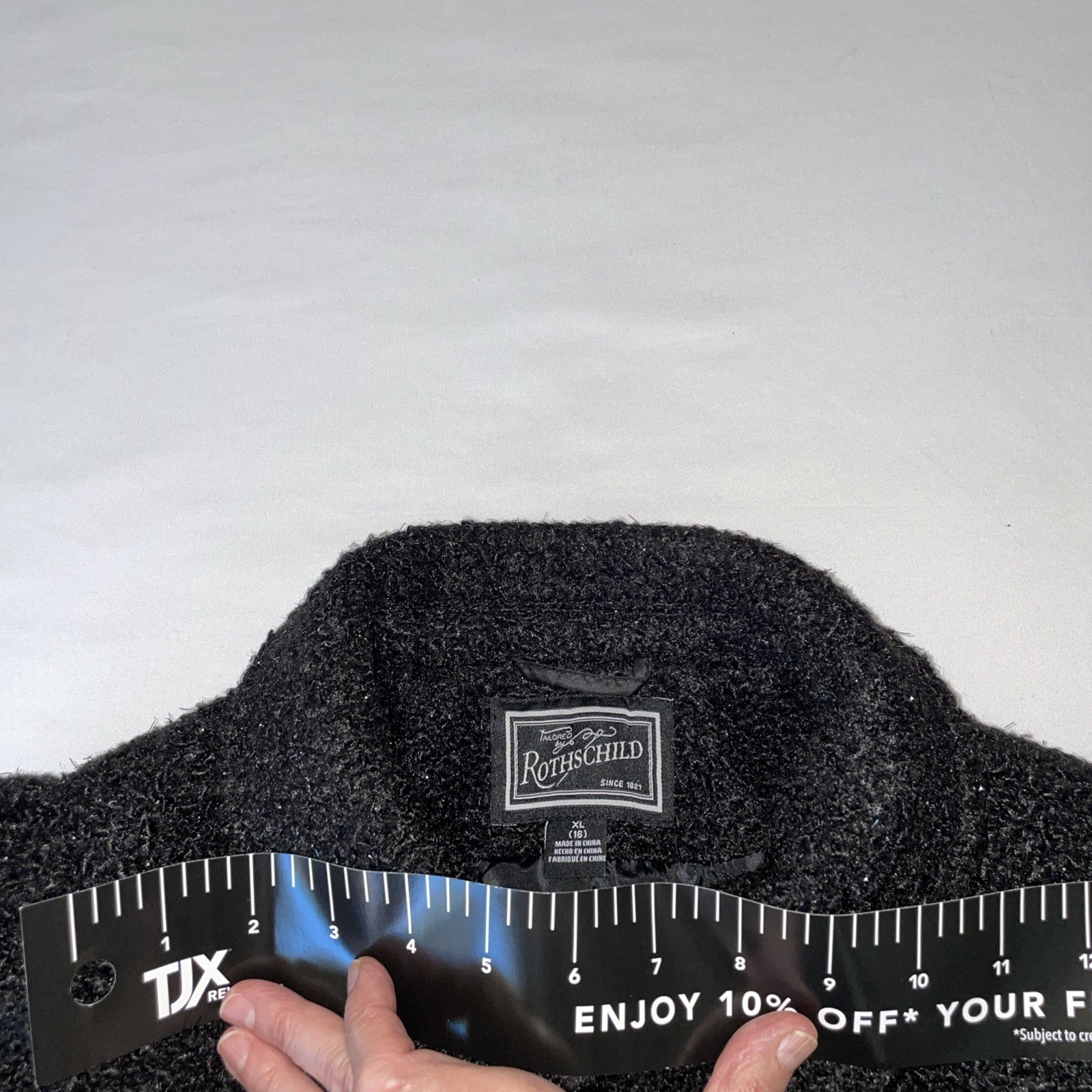 Rothschild Girl’s Princess Dressy Sparkle Black Coat Sz XL (16) Vintage Inspired