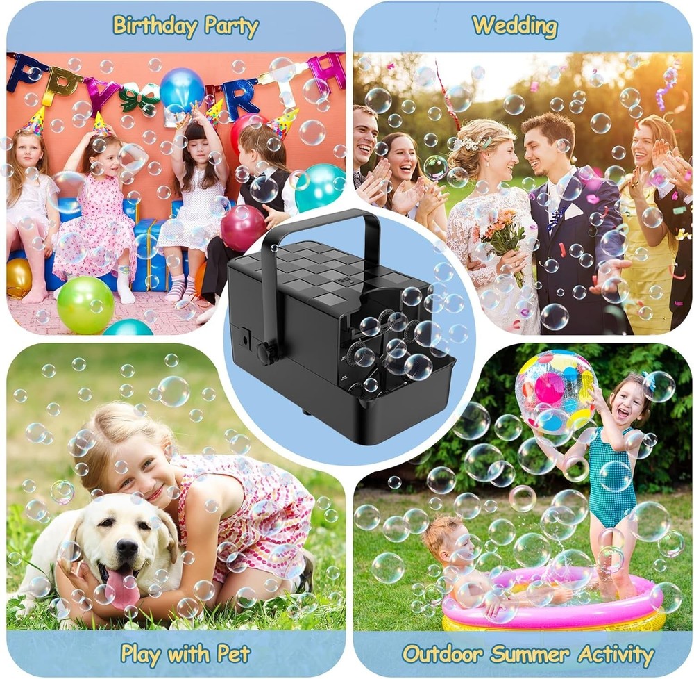 Upgraded Bubble Machine, Make Big/Medium/Small Bubbles, 2000+ - over 10000+ P...