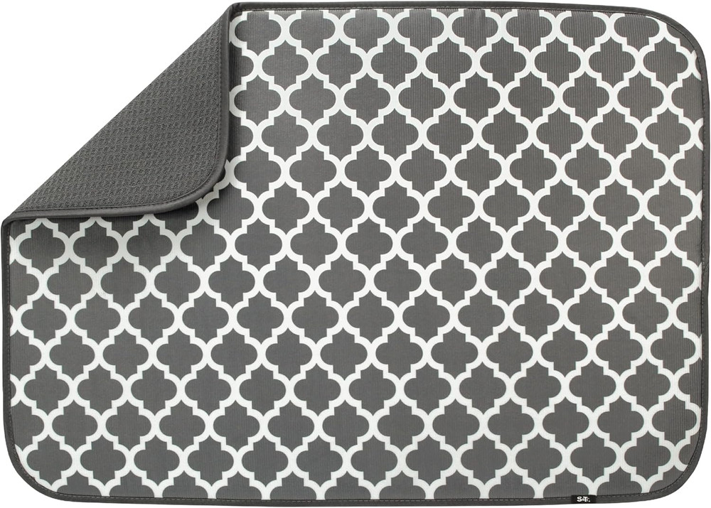 Dish Drying Mat XL, 18” X 24”, Absorbent Microfiber Kitchen Counter Mat, Dish Dr