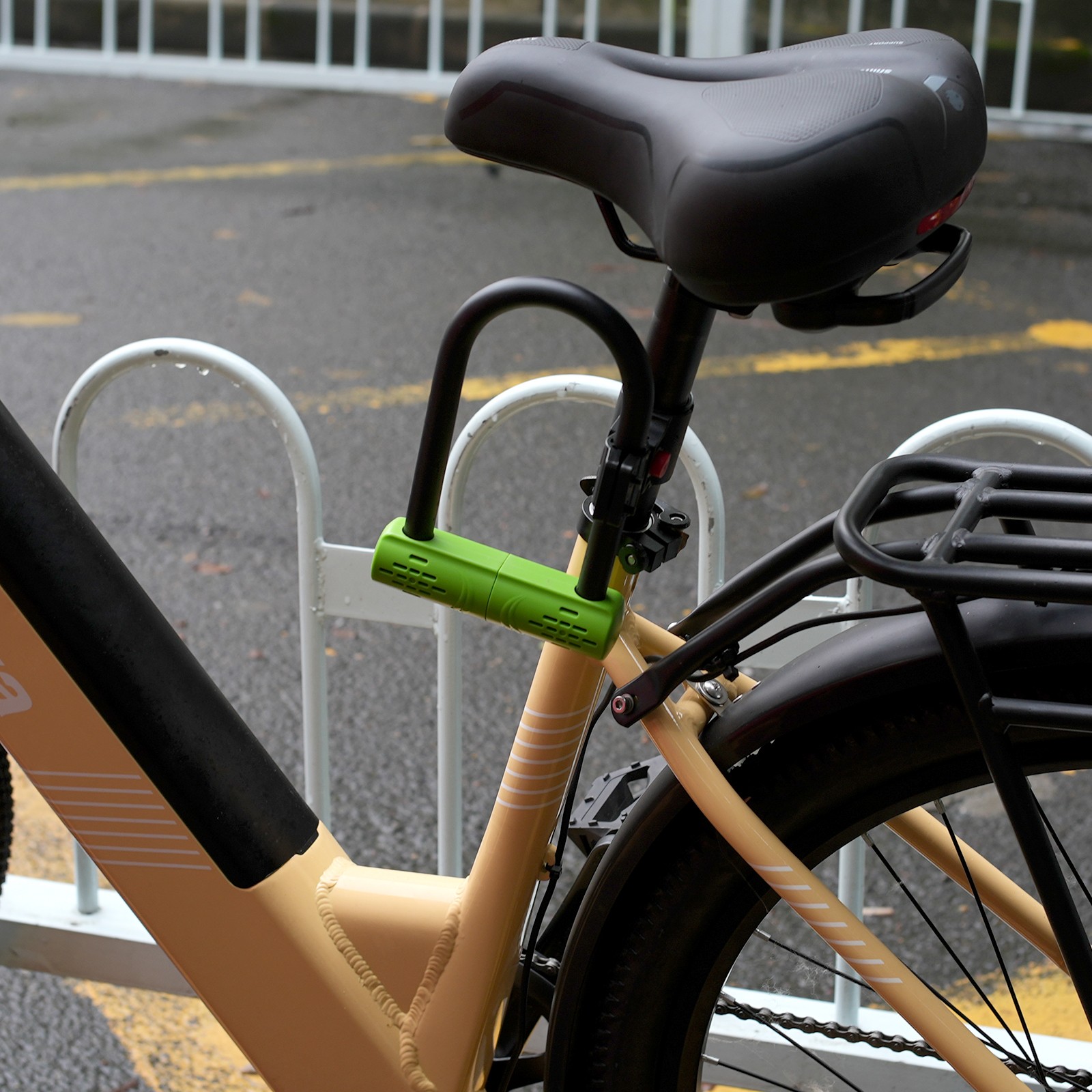 Heavy Duty Bicycle U-lock Steel Bike Lock Anti Theft w/ 2 keys Black Lock