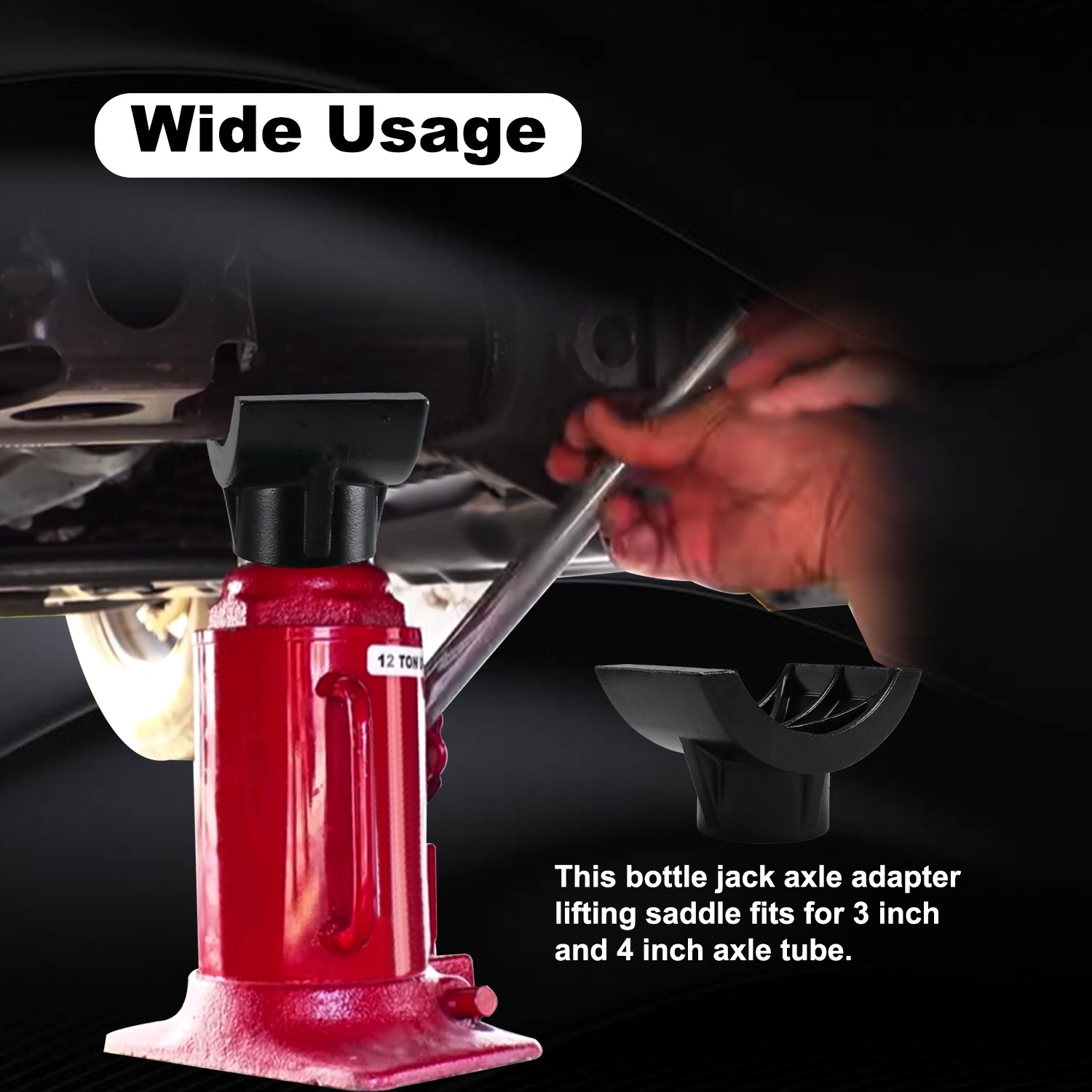 Hydraulic Jack Lifting Axle Saddle for 12-ton 20-ton 3 Inch & 4 Inch Axle Tube