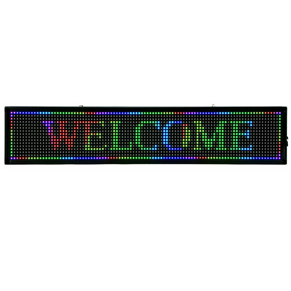 High Brightness Outdoor LED Sign Programmable Scrolling Message Display Board US