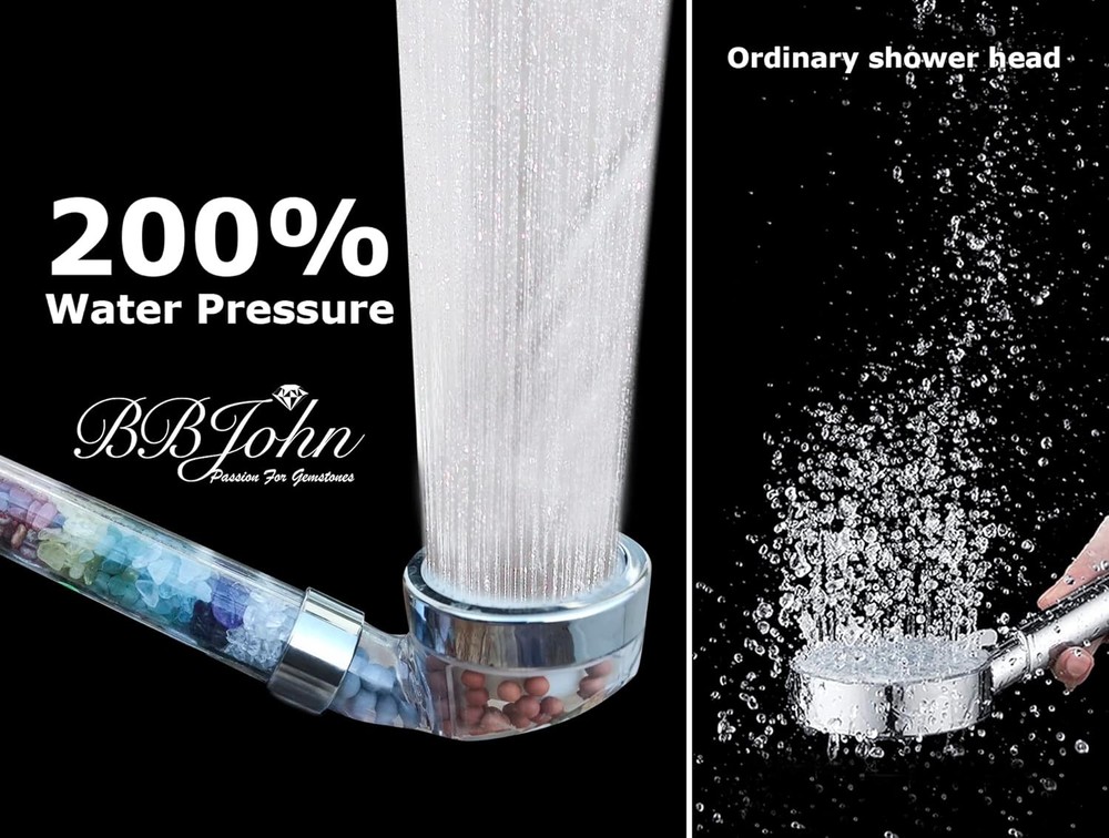 Chakra Crystal Shower Head LED Lights. Color Changing.