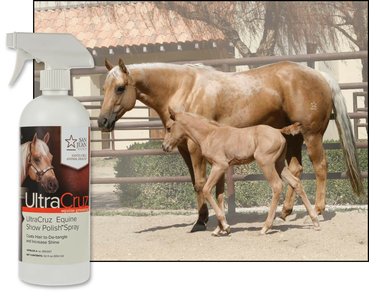 UltraCruz Equine Show Polish Spray for Horses, 32 oz
