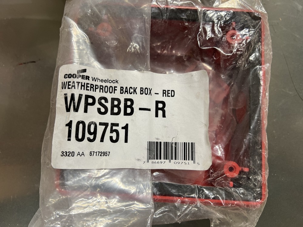 New Eaton Weatherproof Back Box Red WPSBB-R