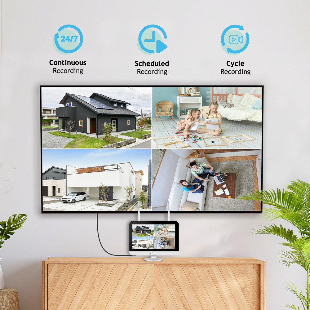 Wireless Security Camera System Smart Color Night Vision Outdoor WiFi Cameras