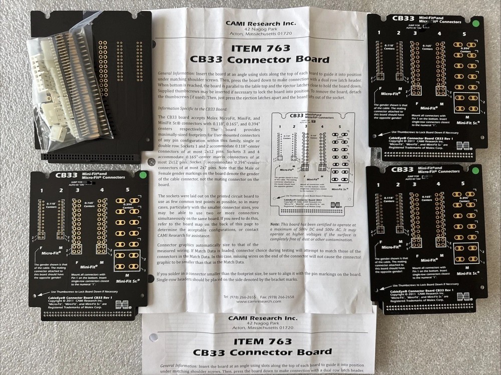 CAMI Research CableEye M3U PC CABLE TEST SYSTEM W/ Cables, Boards, accessories.