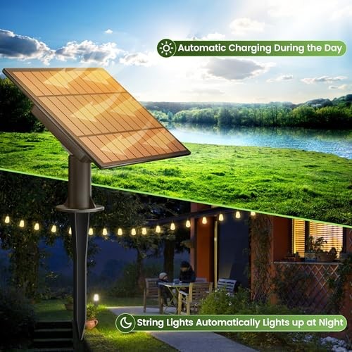 Replacement Solar Panel - Compatible with Solar Powered Outdoor 2600mAh