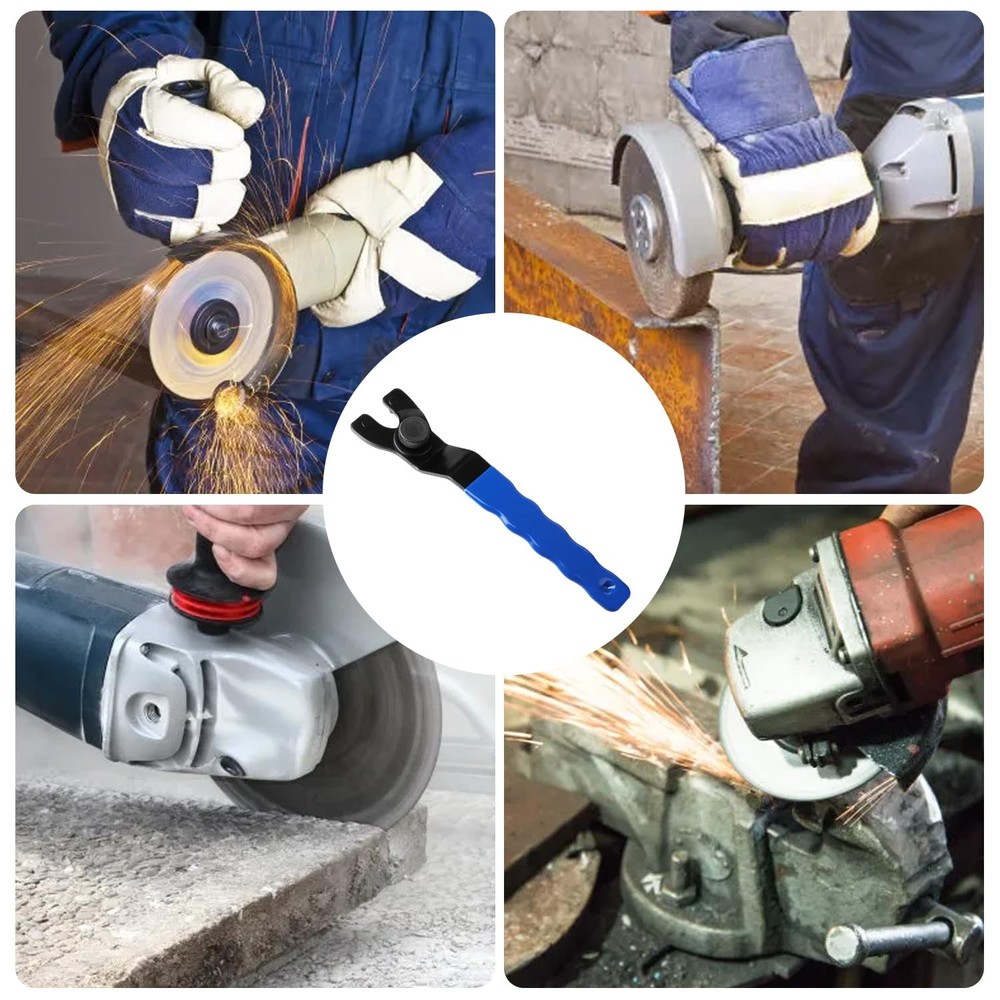 Adjustable Pin Wrench for Angle Grinder Machine,Grinder Spanner ​Wrench (Blue)