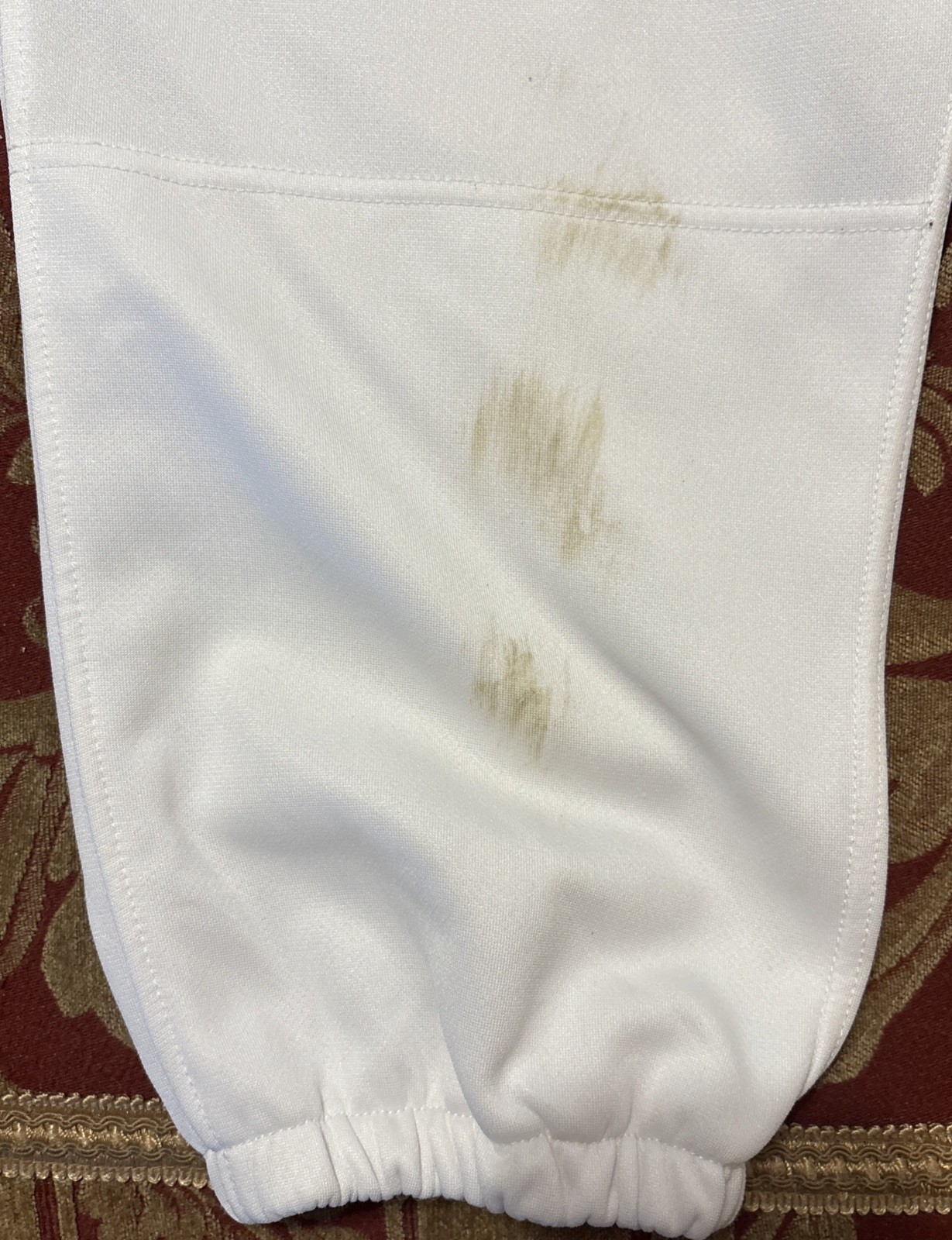 Lot Of 2 MIZUNO Mens Large 17” Inseam White Performance BASEBALL PANTS 1 Practic