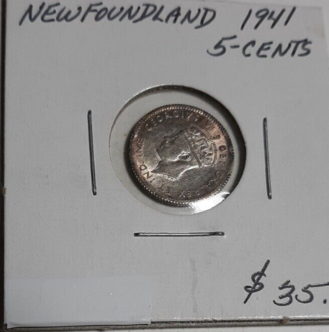 NEWFOUNDLAND 1941 5c TONED UNC