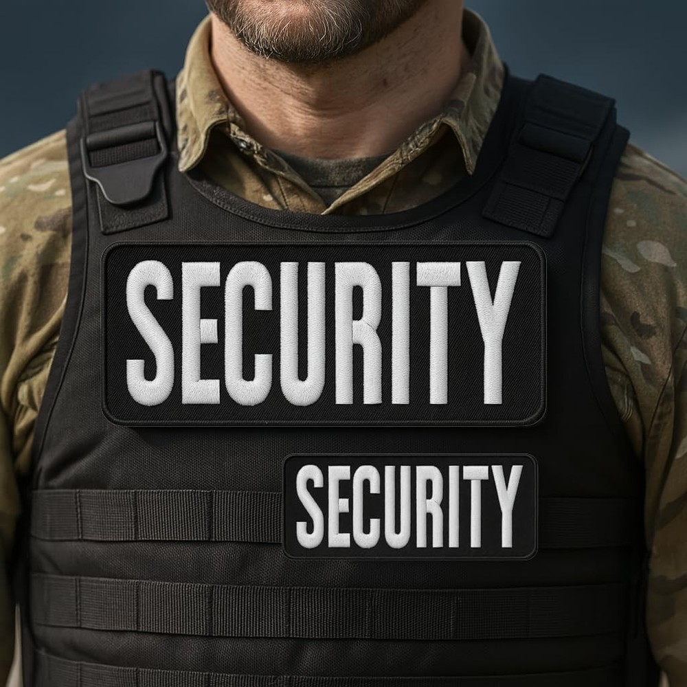 Security Badge - Patch - Patches for 4"x10", 2"x5", Red