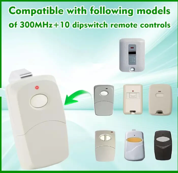 2-PACK Remotes For Linear 10 dip 300MHz Multicode Transmitter Garage Door
