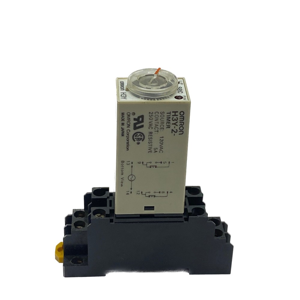 Omron H3Y2AC12030S Timer & PYF08AE Socket 2-Pole 7A