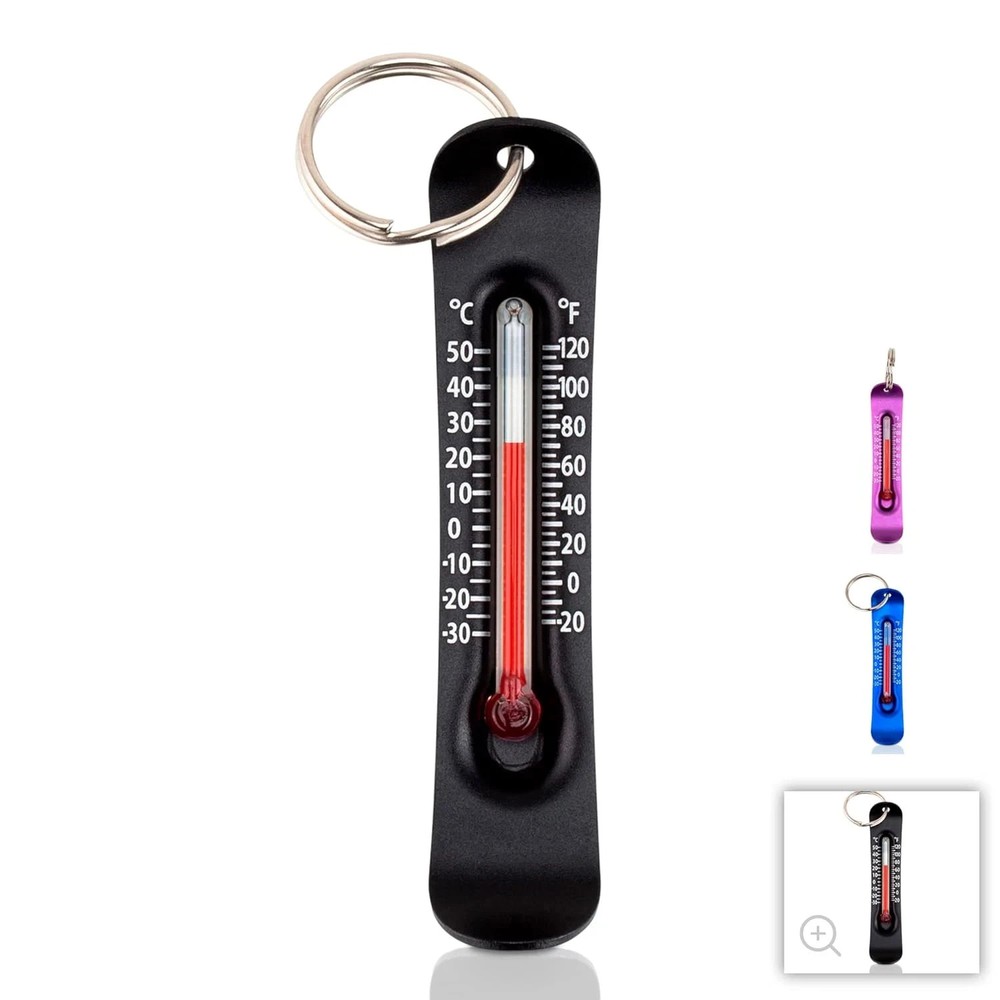 Brrr-Ometer - Snowsport Zipper Pull Thermometer for Jacket, Parka, or Backpack |