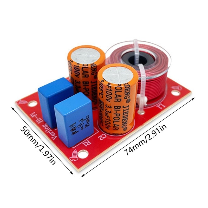 2 Way Frequency Divider Stereo Woofer Loudspeaker Speaker Crossover Filter