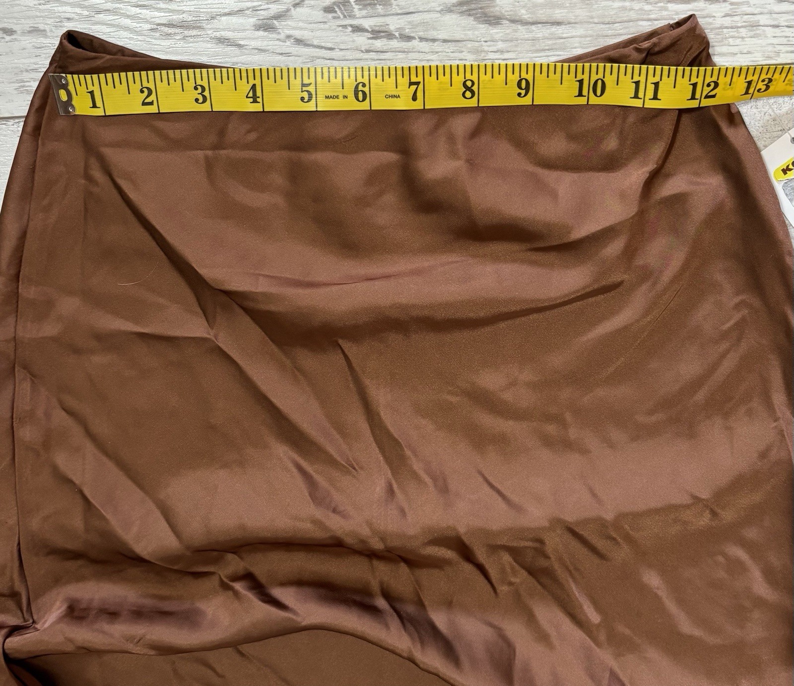 NEW Women's Love, Fire Size Small Half Slip Brown w/Lace Edging 35" Maxi Length