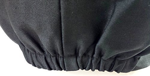 Black Chef Hat with Elastic Back One Size Cooking Cap, New