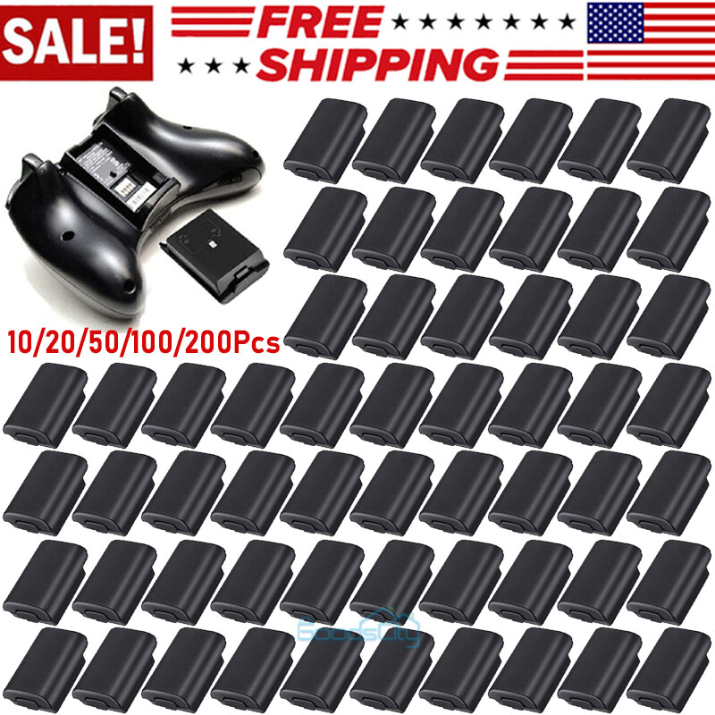 10-200pcs AA Battery Back Cover Case Shell For Xbox 360 Wireless Controller BLK