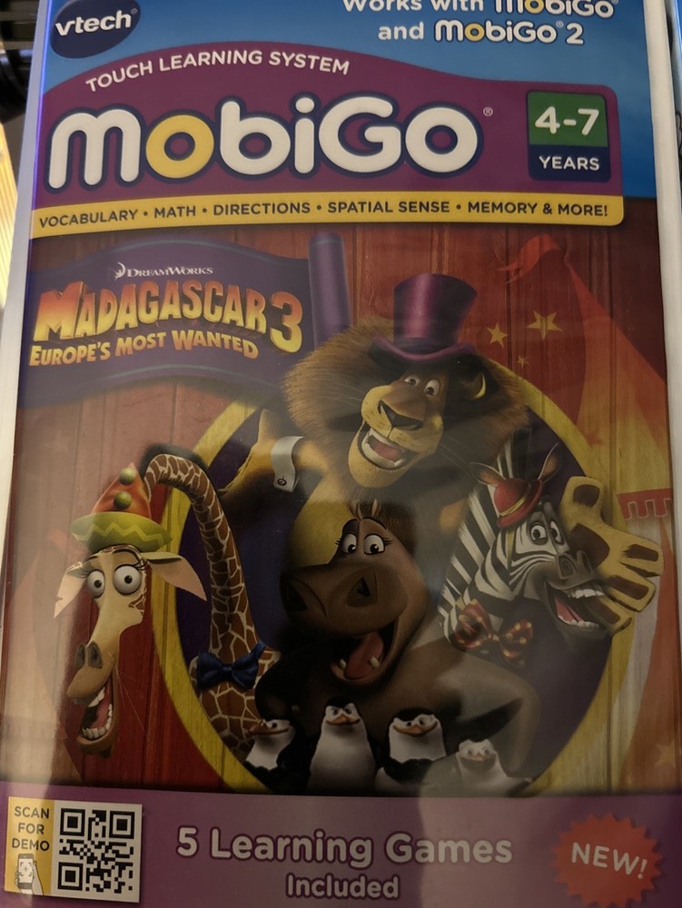 VTech MobiGo Touch Learning System Software - Monsters University Madagascar 3