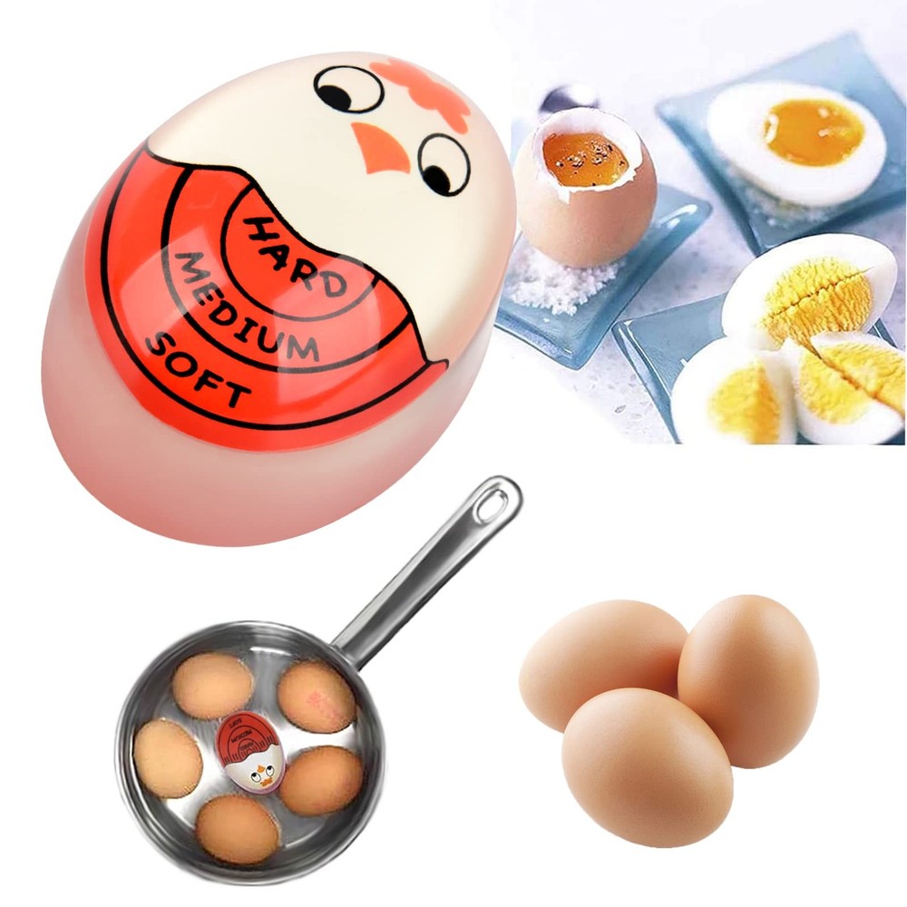 Egg Timer Sensitive Hard & Soft Boiled Color Changing Indicator Tells When Eg...