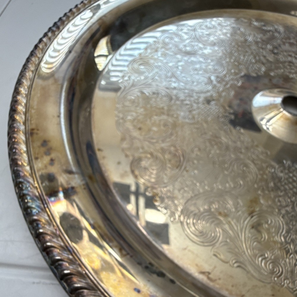 International Silver Silverplate Ornate Pattern Tray Post-1940