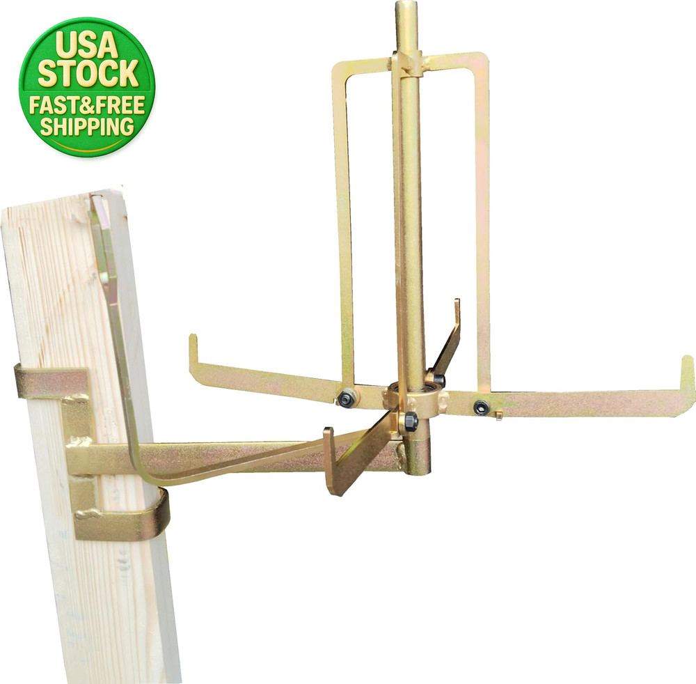 Folding Wire Spool Rack Floor or Stud Mounted Cable Dispenser for Romex Wire