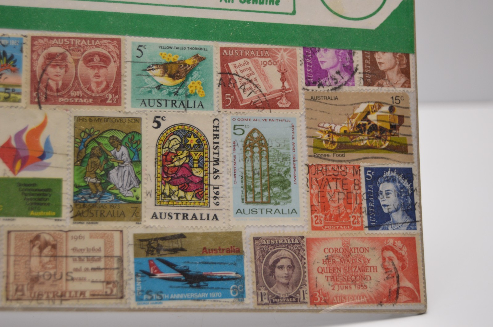 Vintage Australia Used Stamp Collection Wrapped Collectible World Pictures