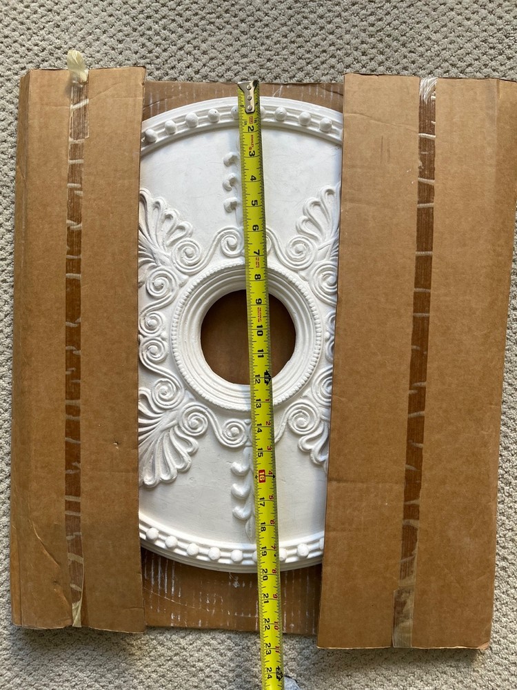 Victorian Style Plaster Ceiling Medallion 20” Diameter