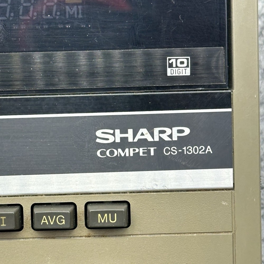 Sharp Compet CS-1302A Vintage 10-Digit Calculator Electronic Calculating Machine