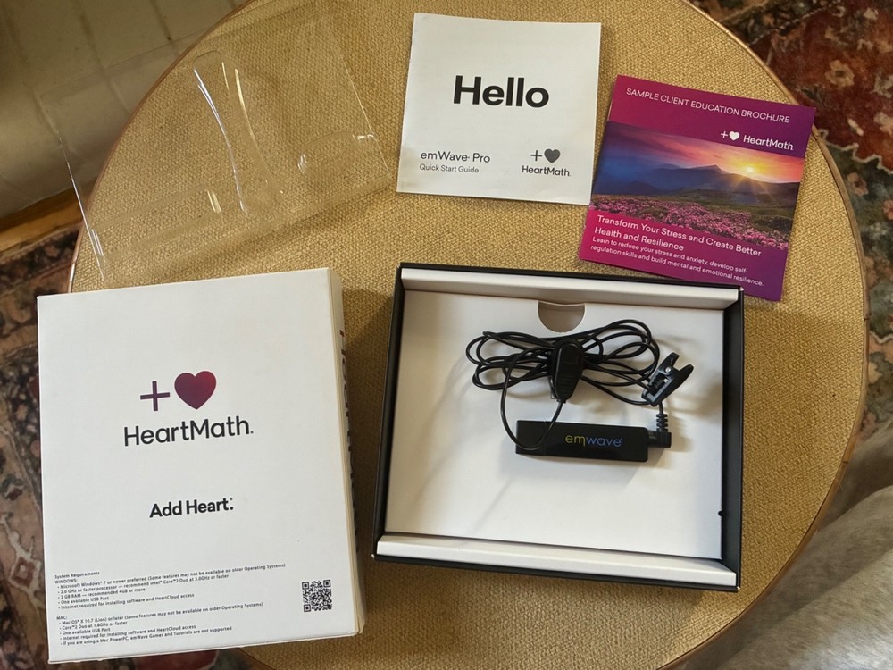 EmWave Pro HeartMath HRV Biofeedback Device - Training Kit