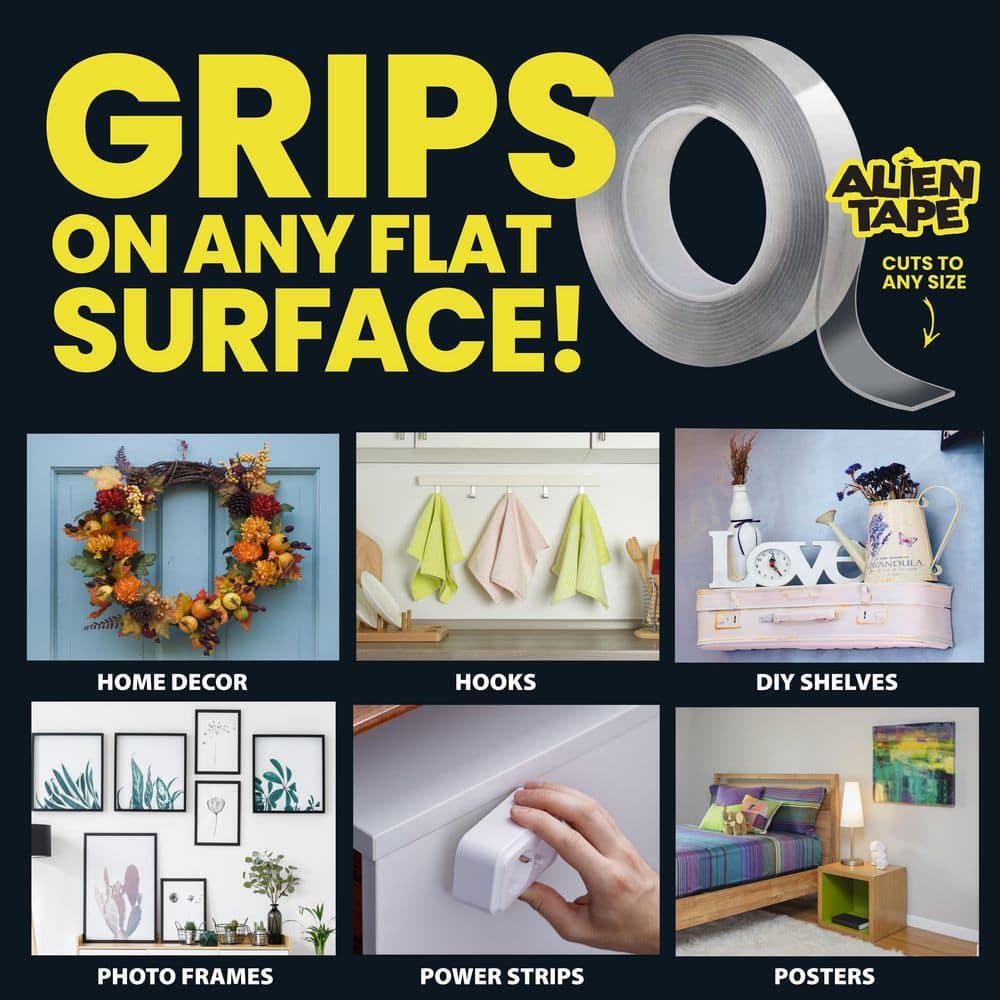 Alien Tape 10 ft. Multi-Surface Tape Reusable Double Sided , 3-Pack