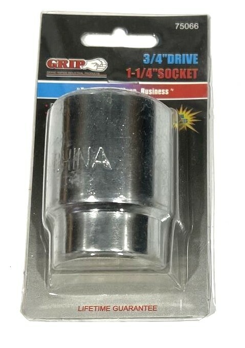 Grip 1-1/4" Chrome Socket 3/4" Drive 75066