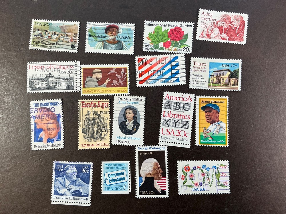 USA USED *1982* 17 different commemoratives
