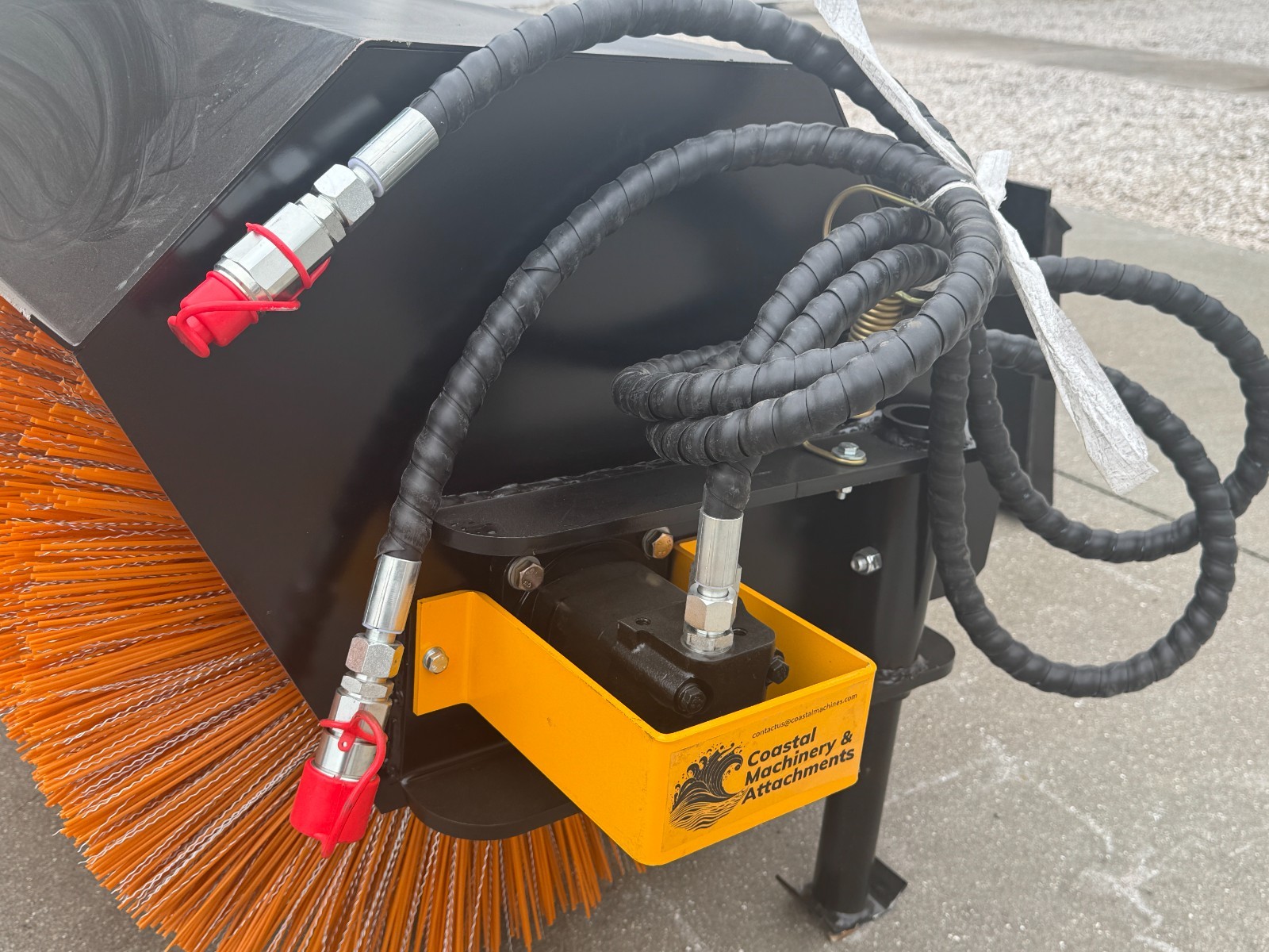 Skid Steer Angle Broom Heavy Duty Manual Sweeper Attachment 72" Poly Wire Brush