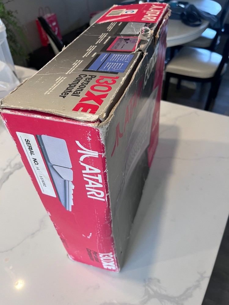 Atari 130XE Computer with Box - Tested and Working