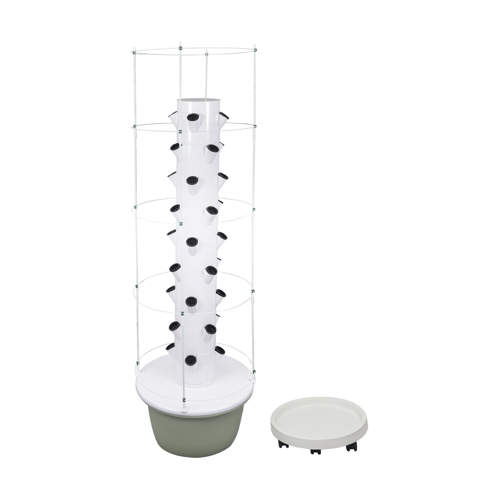 Vertical 36-Pots Hydroponics Tower Set Hydroponic Growing System Home Gardening