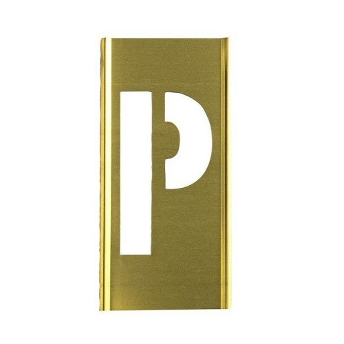 CH Hanson 10016P - Stencil Sort-6" Brass Gothic P